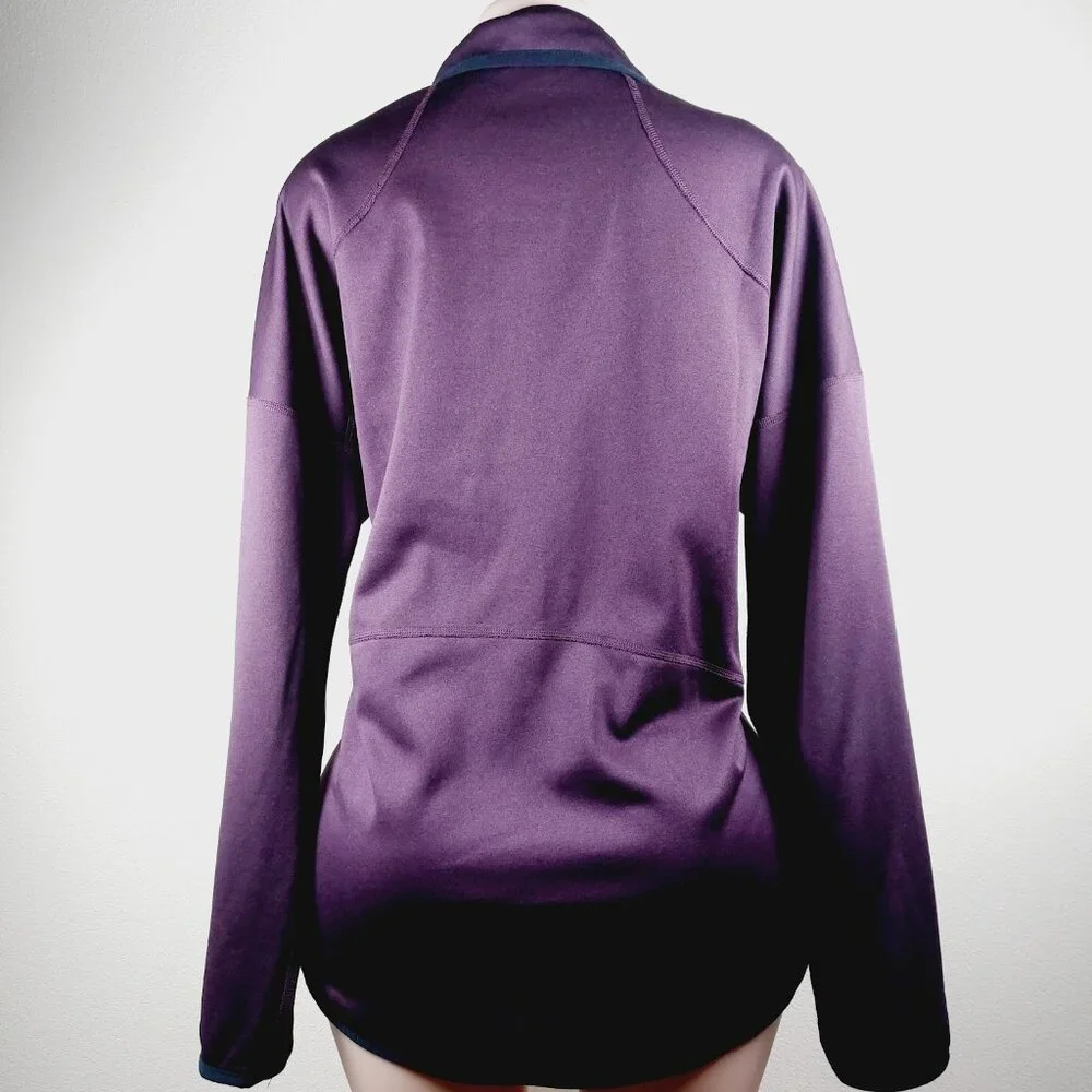 Eddie Bauer Women's Purple Long Sleeve Casual Full Zip Thermal Fleece Jacket 2XL